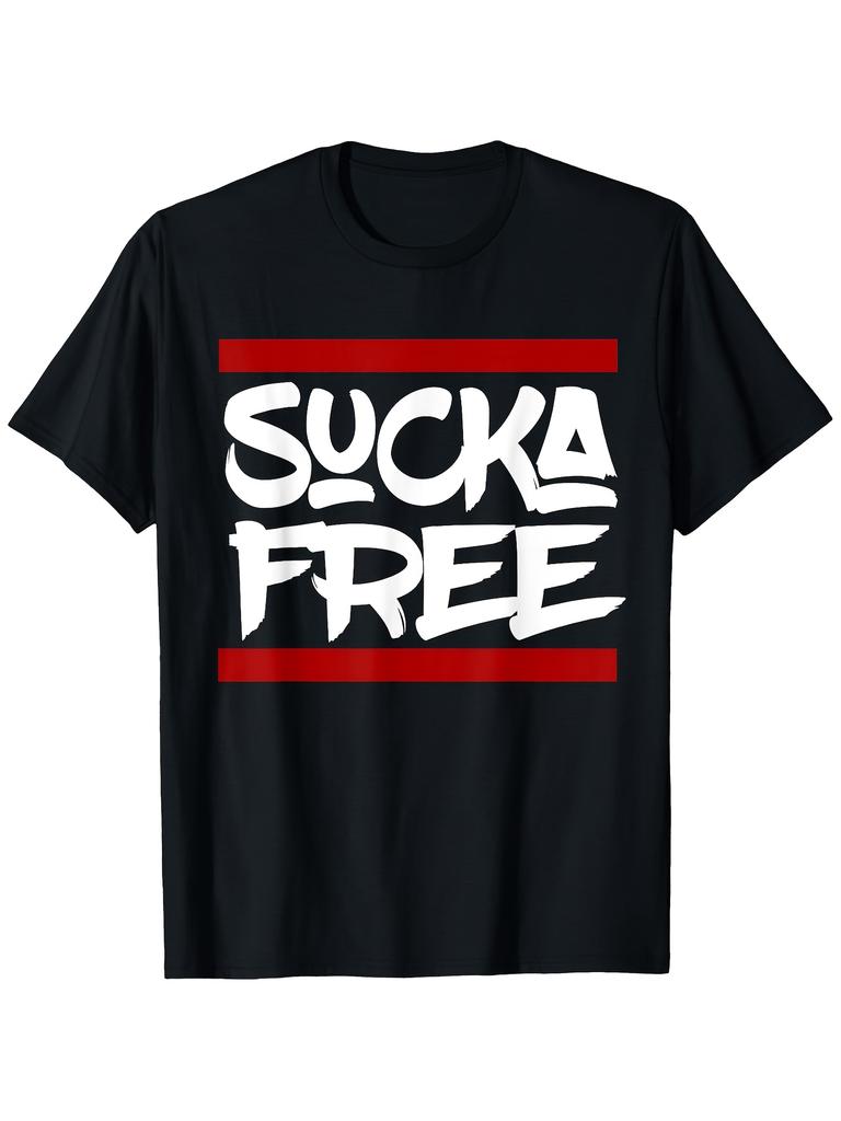 SUA FREE Men' & Women' Oversized T-Shirt - Vintage Streetwear Top with SUA FREE Slogan Print, Loose
