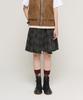 Cargo Bros For Woman Asymmetrical Check Elastic Skirt (Charcoal)