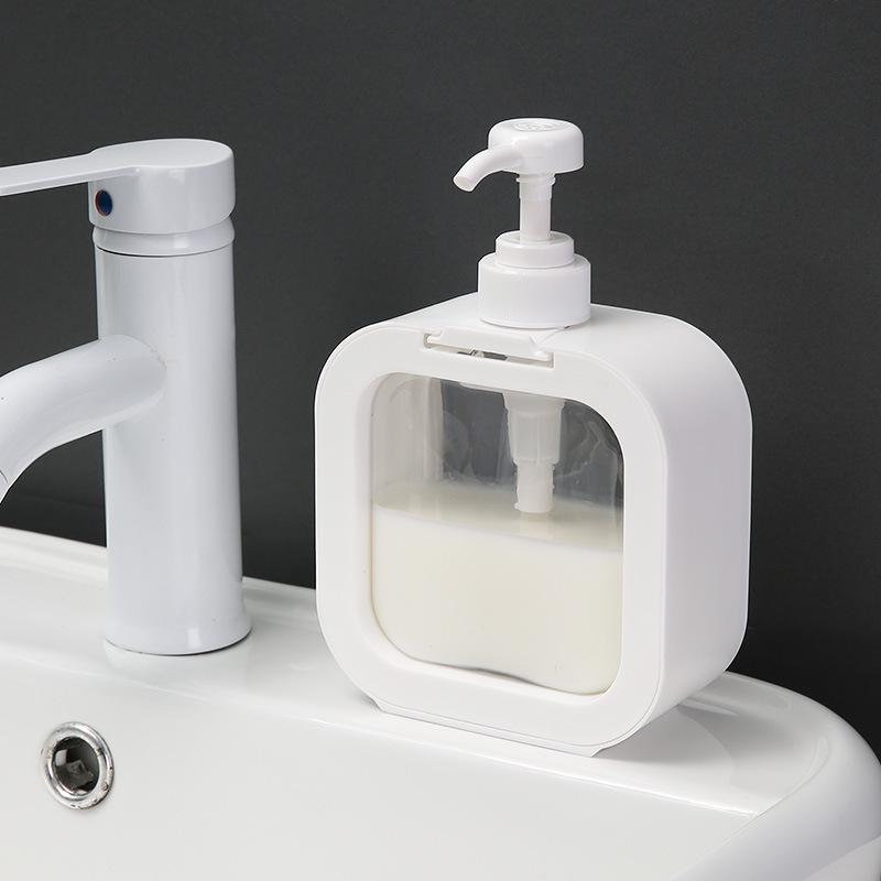 500ml Large Capacity Refillable Travel Bottles: Press-Type Transparent Shampoo, Shower Gel, and Hand Soap Dispensers