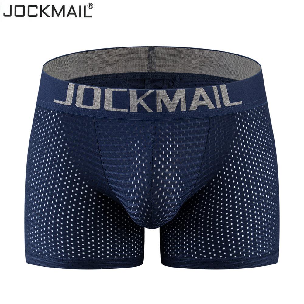 JOCKMAIL Men's Push-Up Boxer Briefs with Padded Mesh for Enhanced Fit