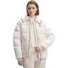 Fila 2023 Winter New Simple Casual Loose Detachable Collar Down Jacket Women Outerwear Steam-White F11W341915F-IV