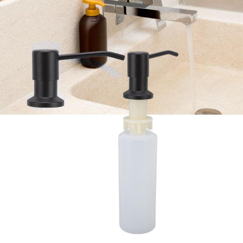 300ml Kitchen Sink Soap Dispenser Stainless Steel 360° Rotation Multifunctional Soap Dispenser For Kitchen