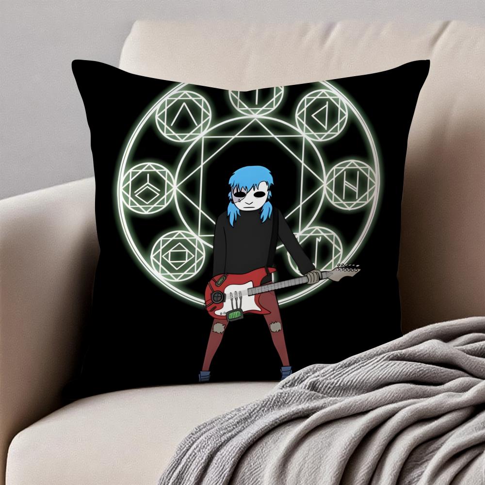 Eerie Indie American Video Game SSally Face Cushion Cover Pillowcase Antidustmite Invisible Zipper Short Plush Sofa Cushion