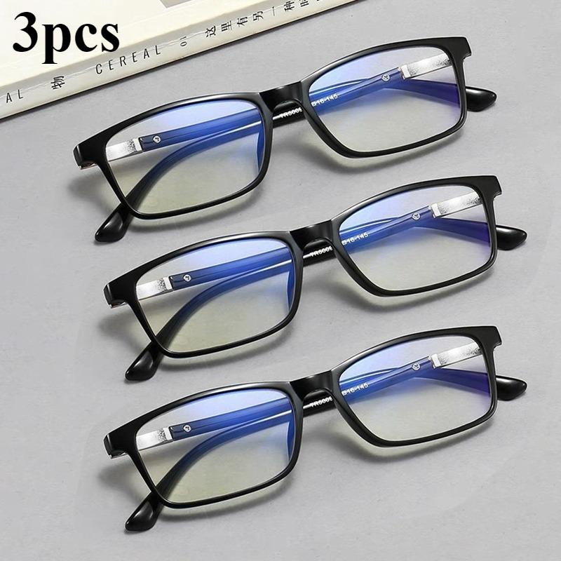 1/3pcs Reading Glasses Convenient Eye Protection Glasses for Casual Business Use Anti Blue Light Clear Glasses