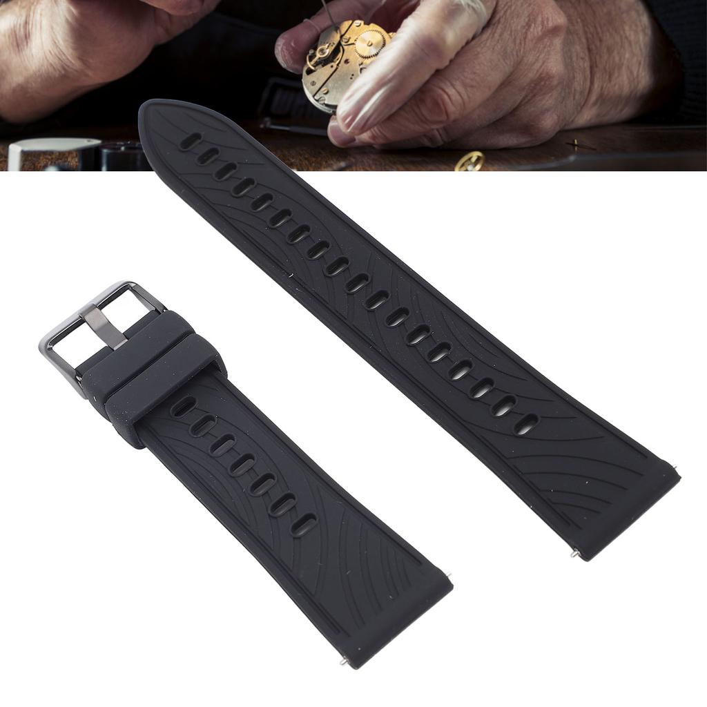 Watch Band for   Silicone Soft Breathable Quick Release Carved Smartwatch Replacement Band Strap for Men Women