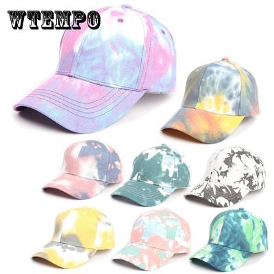 Unisex Tie-Dye Gradient Baseballové čepice Nastavitelné Polyesterové Lehké Sportovní Sluneční Klobouky s Pruhovaným Řemeslným Zpracováním Módní Streetwear pro Všechny Příležitosti