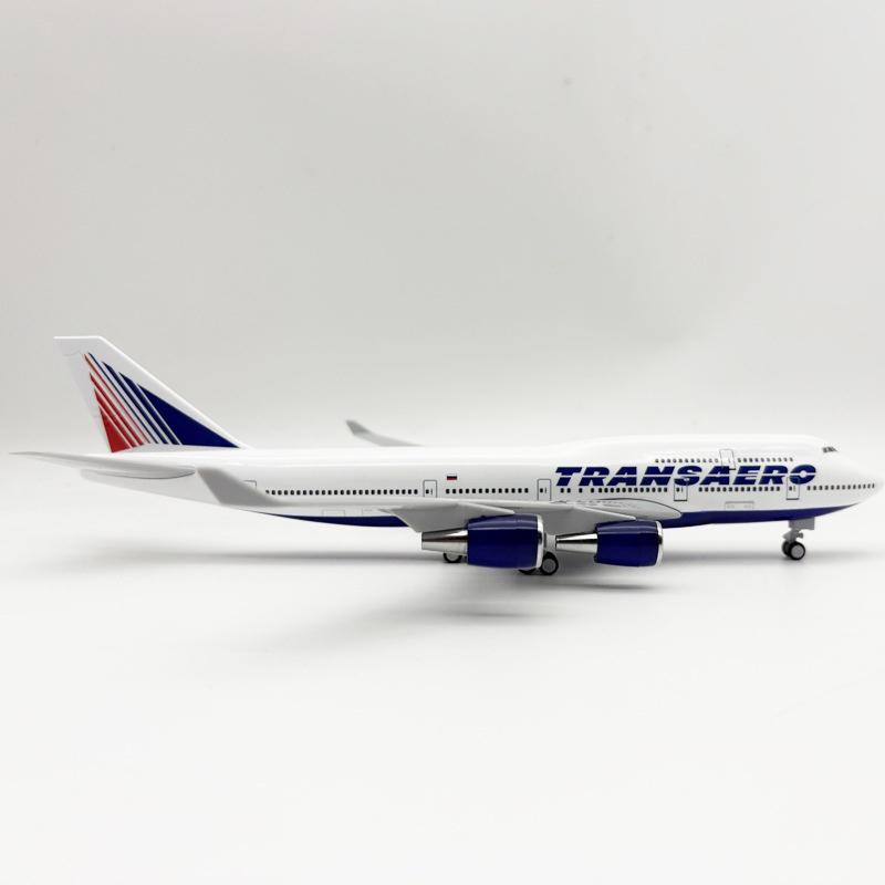 Collection Airplane 30cm Russia Airways  B747 Plane 1/124 Scale Model Diecast Resin Aircraft Model for Aviation Enthusiast Gift