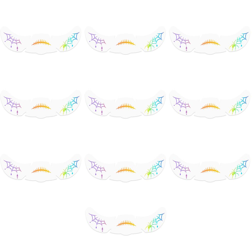 New 10PCS Halloween Face Tattoo Sticker Hot Stamping Freckles Makeup Radiation Fake Freckles Christmas Temporary Tattoo Stickers