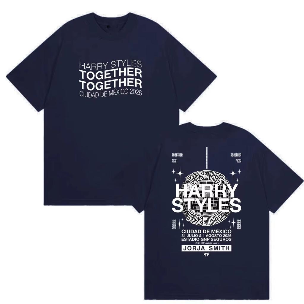 Harry Styles 2026 Tour DoubleSided Print TShirt Unisex Hip Hop Fashion Pure Cotton Short Sleeve Casual Apparel Tshirt