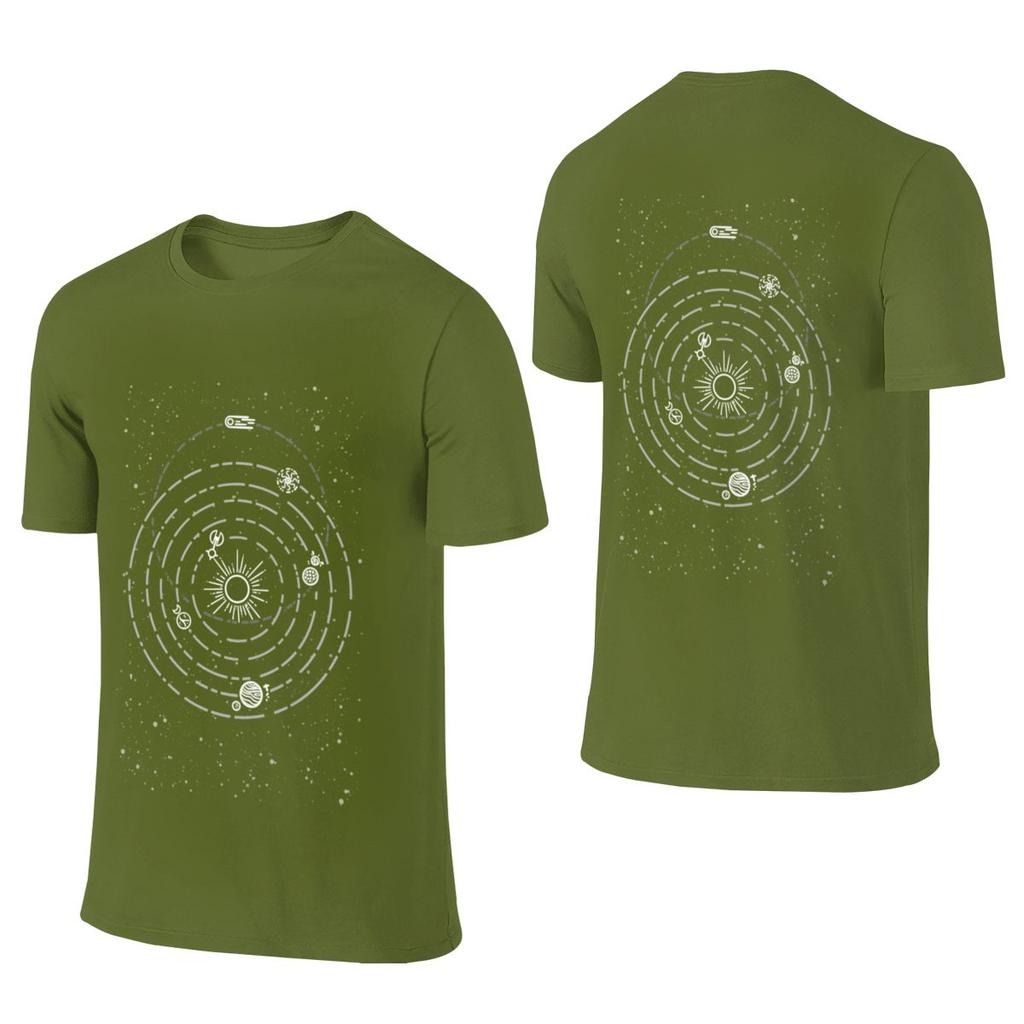 Outer Wilds Zonnestelsel Koppel Stijl Omkeerbaar T-shirt Artistieke Jongen Driedimensionale Bedrukking T-shirt