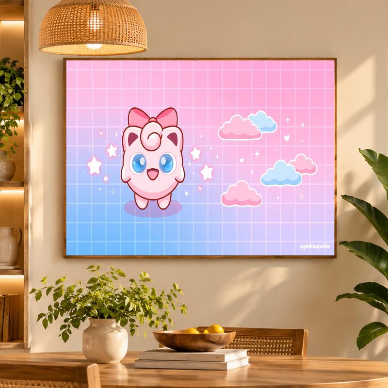 5D Diamond Painting Jigglypuff DIY Full Drill Diamond Art Kit Home Decoration