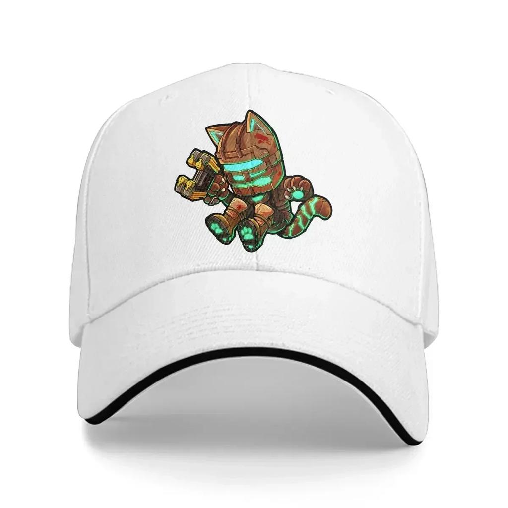 Washed Mens Baseball Cap Kittyy Isaac Clarke Trucker Snapback Caps Dad Hat Dead Space Golf Hats
