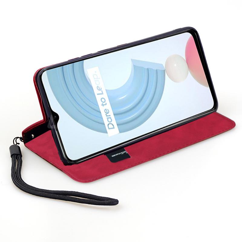 Matte Flip Leather Wallet Case For OPPO Realme C21Y C25Y C11 C31 C35 C21 C20 C15 9 9i 8 8i 7 7i 6 Pro A54 A74 A94 A93 A73 A52 A72 A92 Book Phone Cover