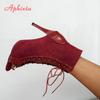 Aphixta Angola Red Thin Heels Summer Boot 9.5cm High Heels Women Ankle Boots Narrow Bands Peep Toe Shoes Ankle Boot Woman