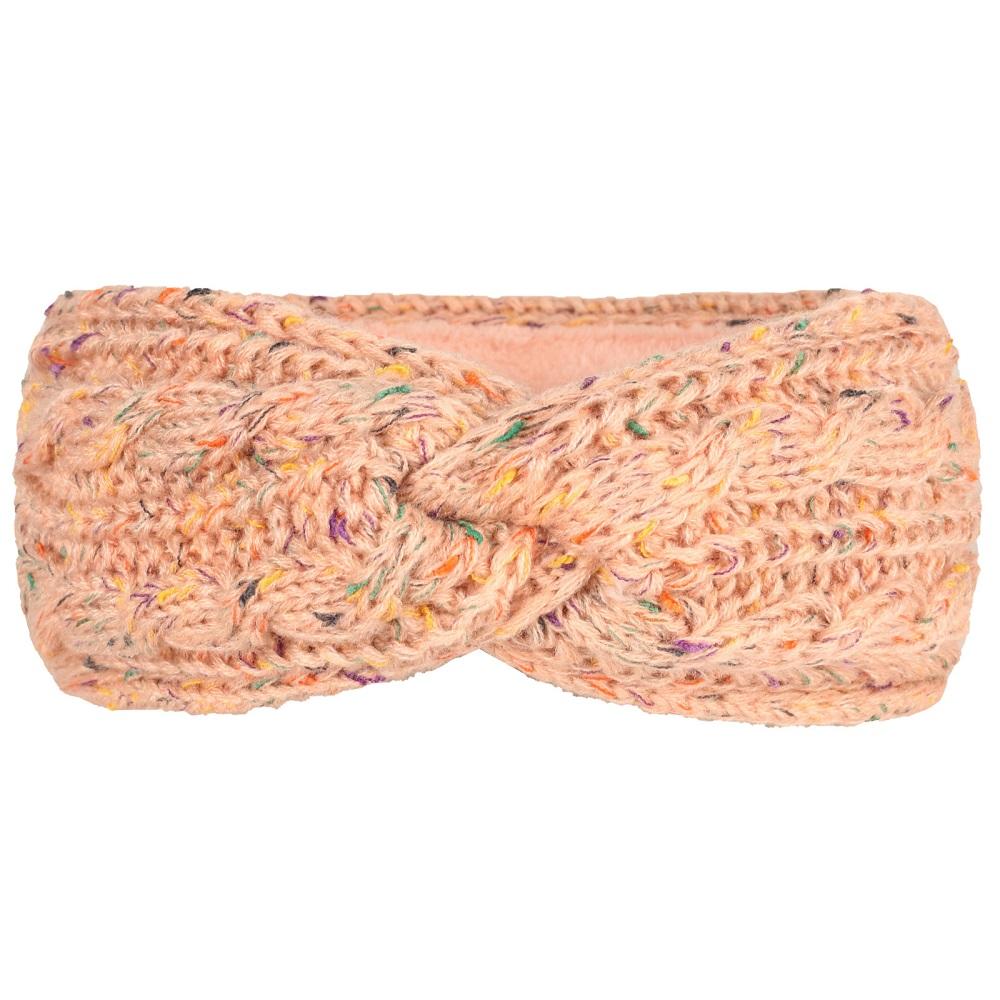 Knitted Yarn Headband Inner Layer Long Grain Velvet Front Twisted Windproof Keepwarm Headband