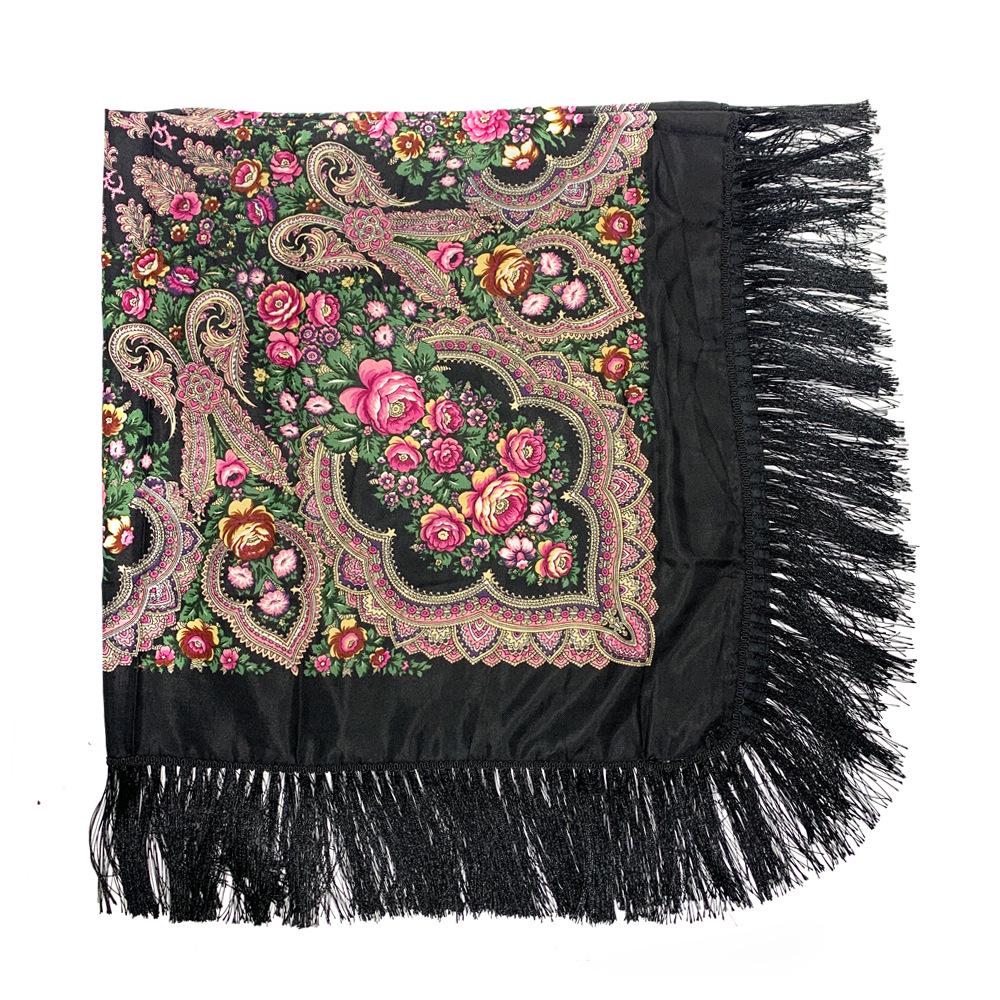 Fashionable Ethnic Printed Shawl - Warm, Large Square Scarf for Autumn/Winter, Travel & Sun Protection