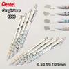 Lápis Mecânico Pentel Todo em Metal GraphGear1000 Centro de Gravidade Baixo Ponta Retrátil 0.3/0.5/0.7/0.9 Papelaria Japonesa lápis