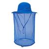 Wide Brim Sun Hat With Mesh Face Cover Fishing Hiking Outdoor UV Protection Breathable Foldable Nylon Cap