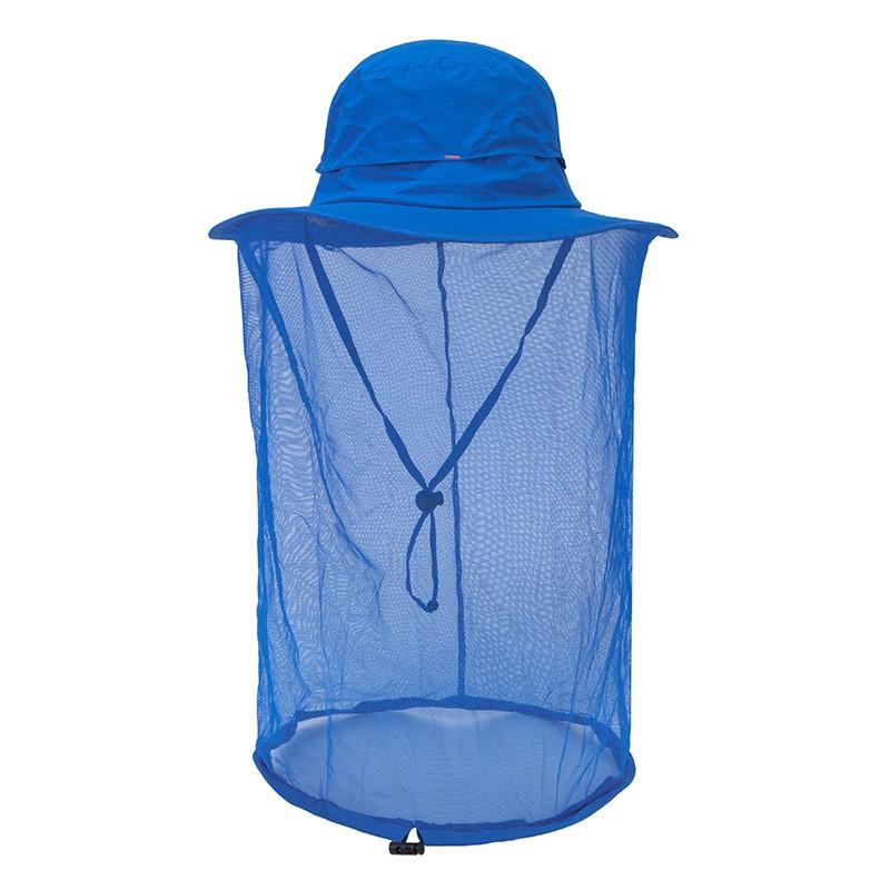 Wide Brim Sun Hat With Mesh Face Cover Fishing Hiking Outdoor UV Protection Breathable Foldable Nylon Cap