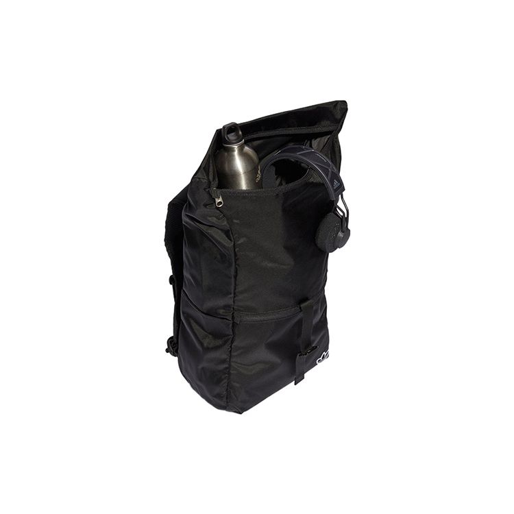 adidas Premium Essentials Roll-Top Backpack Black Unisex Streetwear IJ0766