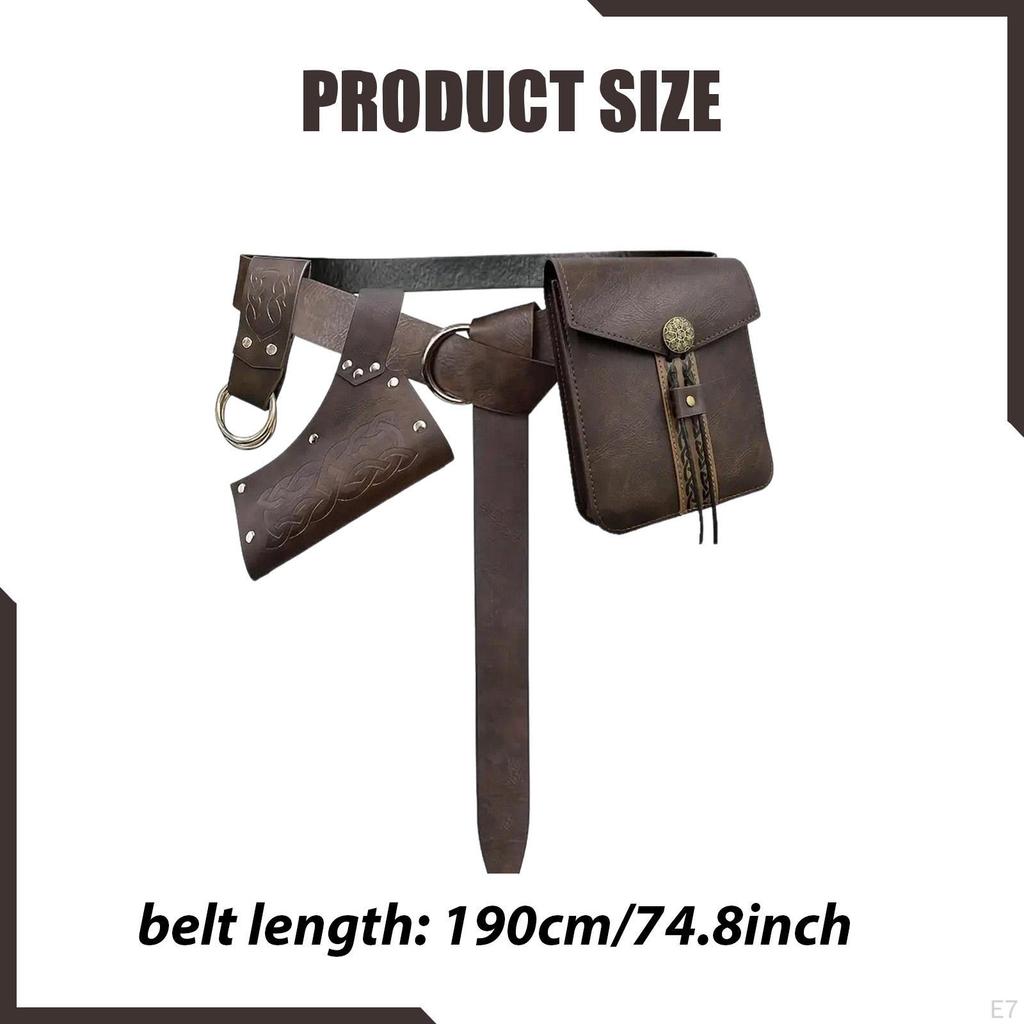 Medieval Knight Belt Set Pirate Cosplay for Adults Carnival