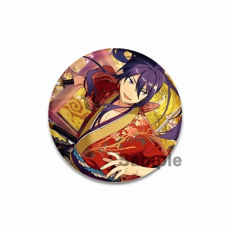 32/44/58MM Tinplate Brooch Ensemble Stars SOUMA KANZAKI Round Pins Cute Cartoon Badge for Backpacks Clothes Accesoory Jewelry