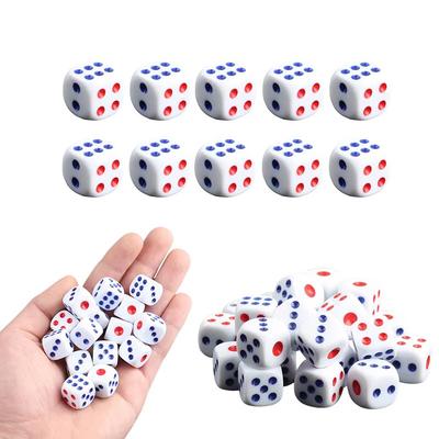 10/20/30/40/100pcs Dice 10mm Classics Rounded D6 Blue Red Dice for Board Games Poker Game Bars KTV Puzzle Entertainment Dice TMZ