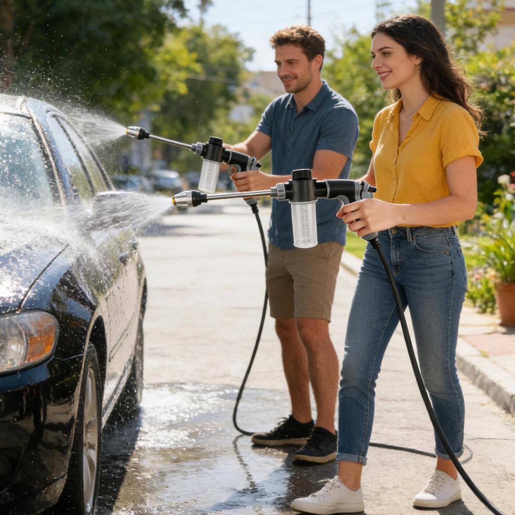 Portable High Pressure Washer Rust Resistant Ergonomic 360 Rotation Water Sprayer Hose High-pressure Nozzle For Car Washing