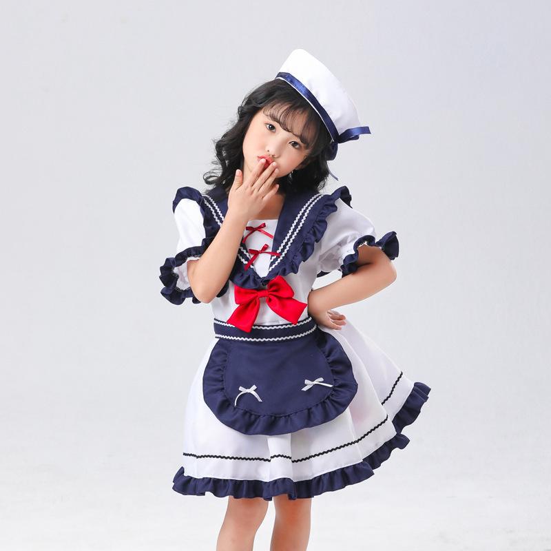 eBay Source, Navy Style Children's Sailor Skirt Cos Lolita Anime Play Costume Girls