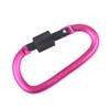 4Pcs 7.5*4.0cm D-shape Aluminum Alloy Carabiner Clips With Screw Gate Carabiners Hiking Clips EDC Outdoor Camping Equipment Hook