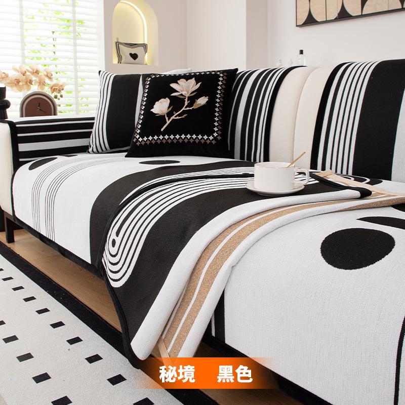 Chenille Sofa Cushions Four Seasons Anti-slip And Stain-Resistant Seat Pads Simple And Modern Leather Sofa Cover Cloth Cushion