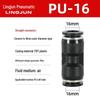 Pneumatic PU Quick Connect Three-Way Straight and Reducing Air Hose Adapter 4/6/8/10/12mm