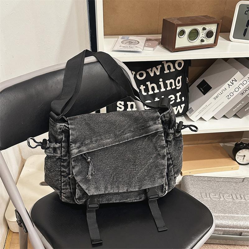 Vintage Denim Bag Women's Crossbody Bag Large Capacity Shoulder Bag
