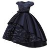 Embroidered Princess Short-Sleeved Tail Dress for Kids