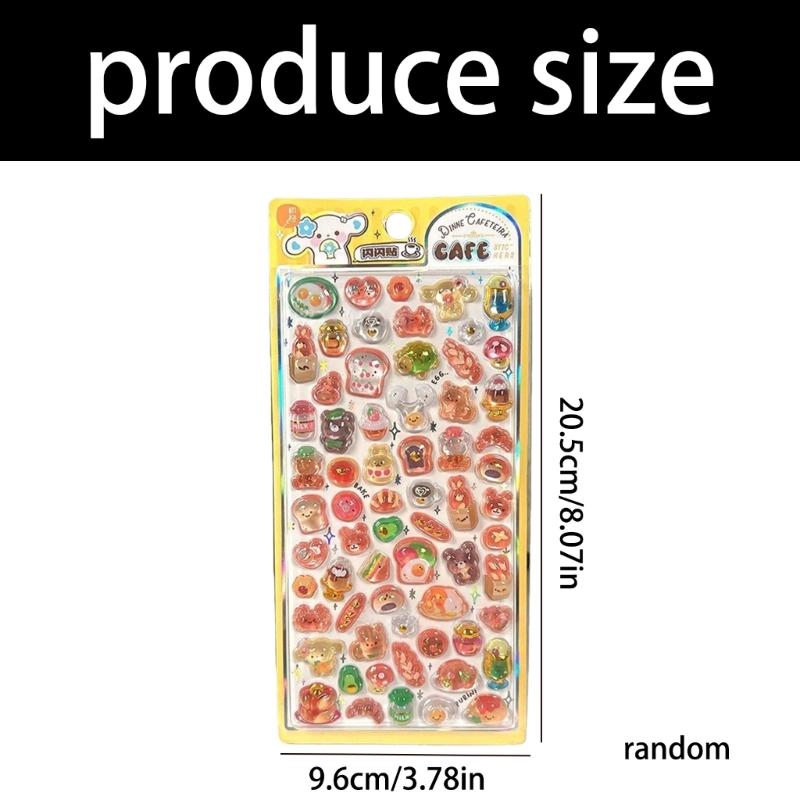 Food Grade Resin Sushi Raised Sticker for Child Sensory Play Creative Learning and Decorative Use