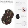 Car Cup Holder Coaster Flower Cup Holder ert Drink Mats Pink Red Floral Boho Universal Non-Slip Cup Holders, Daisy Black Retro Hippie Boho Brown Car