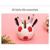 Soccer Shape Plastic Pen Cup Multi Slots Desk Pencil Organiser Storage Container For Pencil Pen Art Brush Makeup Tool