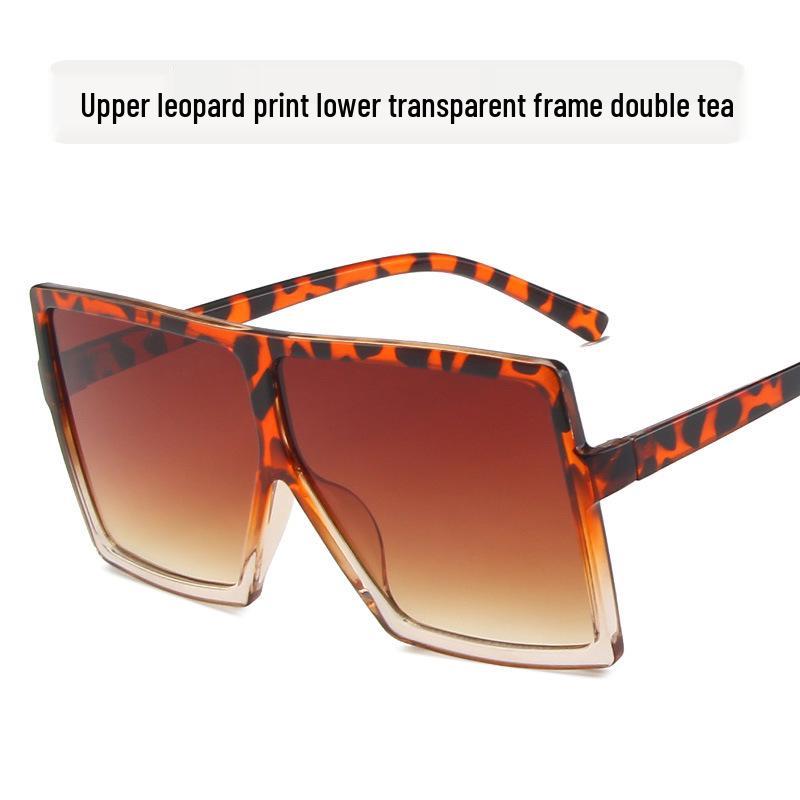 Stylowe Damskie Okulary Przeciwsłoneczne w Kwadratowej Oprawce z Metalowymi Zawiasami - Modny Europejski i Amerykański Design