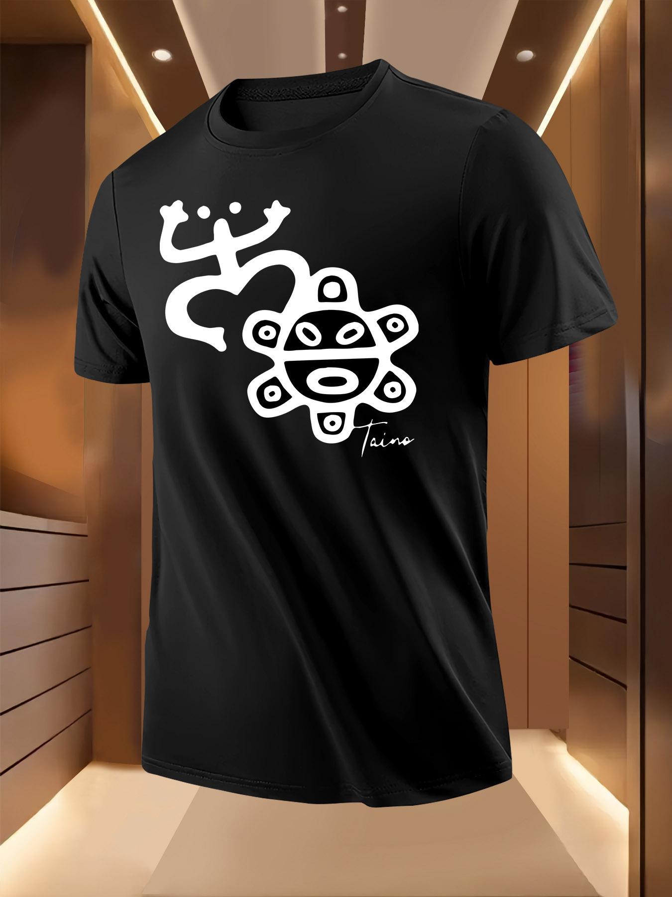 Black and White Abstract Line Print Pattern Tshirt L
