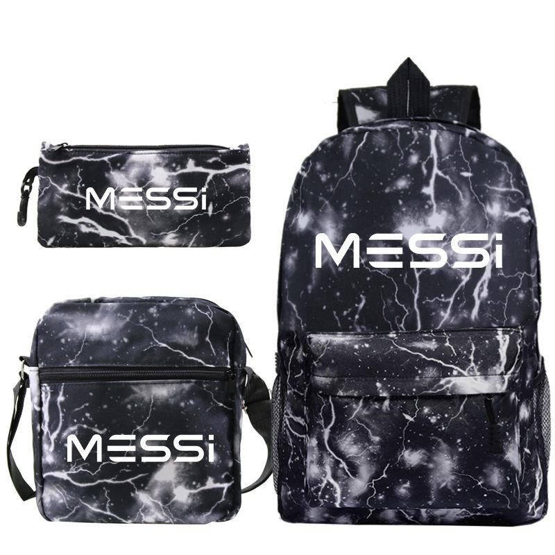 Lionel Messi · Perifere Rugzak Student Schooltas Schoudertas Etui Drie Delige Set three-piece set