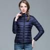 Autumn and winter warm light down jacket women's short stand-up collar outdoor thin autumn and winter women's jacket