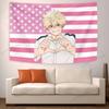 My Hero Academia Bakugo Tapestry Pink American Flag Print Anime Character Wall Hanging for Bedroom  Dorm Room