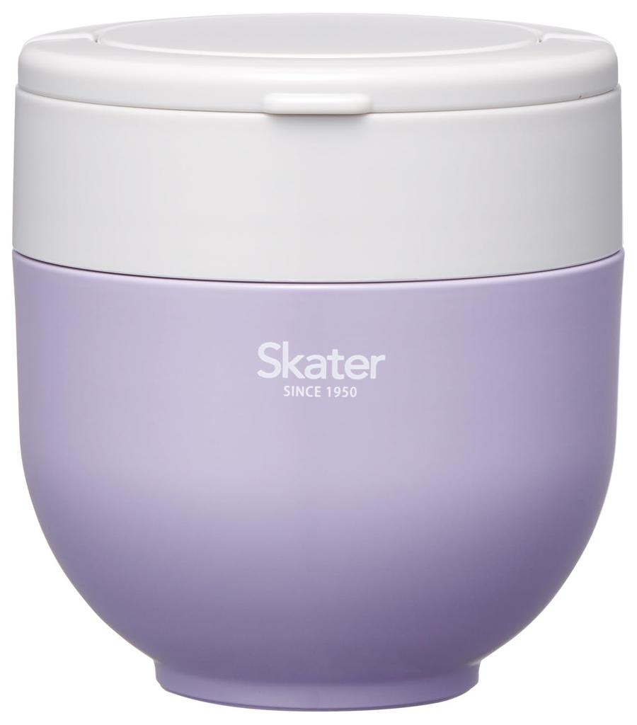 Skater Insulated Lunch with Folding Lilac LDNO6AG68018 Jar, 540ml, Handle, Antibacterial, Gray,