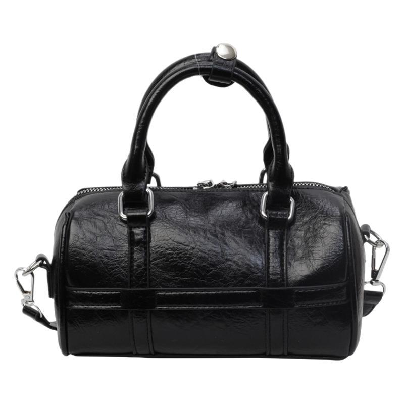 Fashion Hand-held Bowling Bag Women's 2025 Winter New Simple Pleated Shoulder Bag Niche Trend Messenger Women's Bag