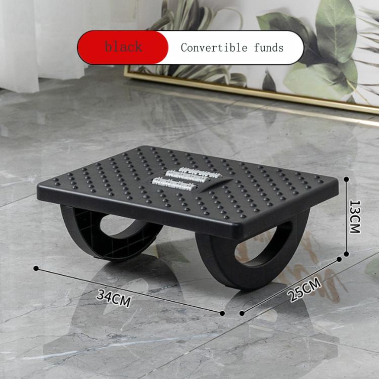 Ergonomic Foot Rest with Massage Stand Under Desk Footrest for Work Novelty Gift to Promote Leg Circulation 34x15x13cm
