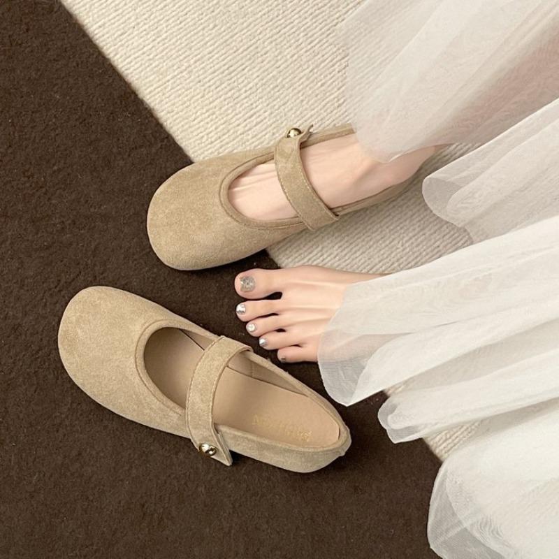 2026 New Brand Women Mary Jane Shoes Round Toe Shallow Slip on Ladies Lolita Shoes Ballet Soft Leather Eelgant Dress Shoes