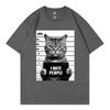 I Hate People Funny Cat Meme Tshirts Unisex Unisex Clothing High Street Fashion Trend Tshirt Summer Casual Loose Cotton T Shirts