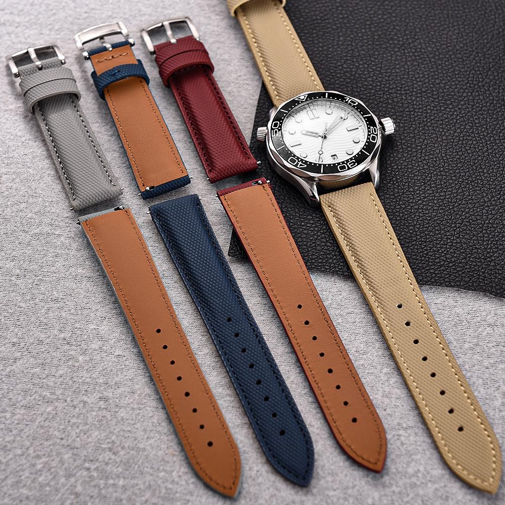 New Coated Sailcloth Strap 18/19/20/22mm Sport Fabric Waterproof WristBand Universal Accessories For Smart Watch Huawei/Samsung