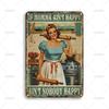 Funny Momma Aint Happy Aint Nobody Happy Poster Metal Tin Sign Vintage Metal Signs for Home Kitchen Wall Decor Plaque