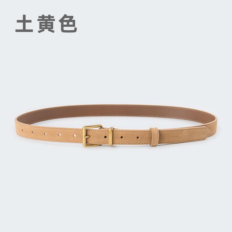 

Бархатистый матовый кожаный женский ремень из коровьей кожи, ретро, женский, высокого класса, для юбки, джинсов 105cm